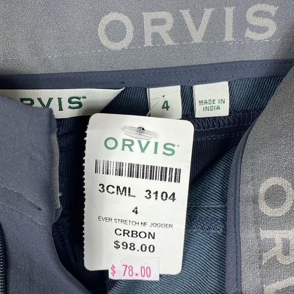 Orvis Ever Stretch Jogger gray size 4 water resistant tech pant gorpcore hiking - Picture 2 of 12